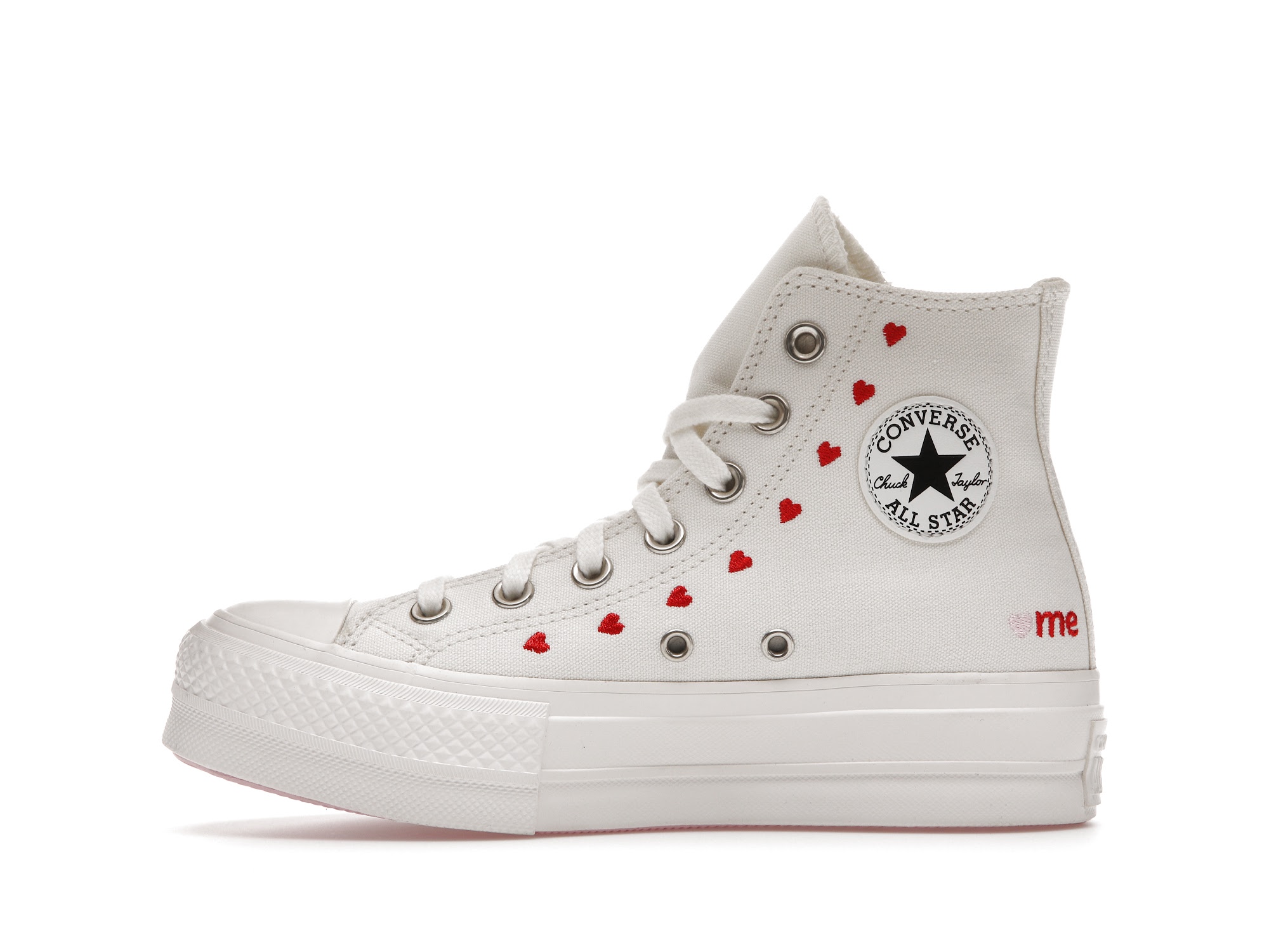 Converse Chuck Taylor All-Star Lift Hi White Red (W) - vstockx