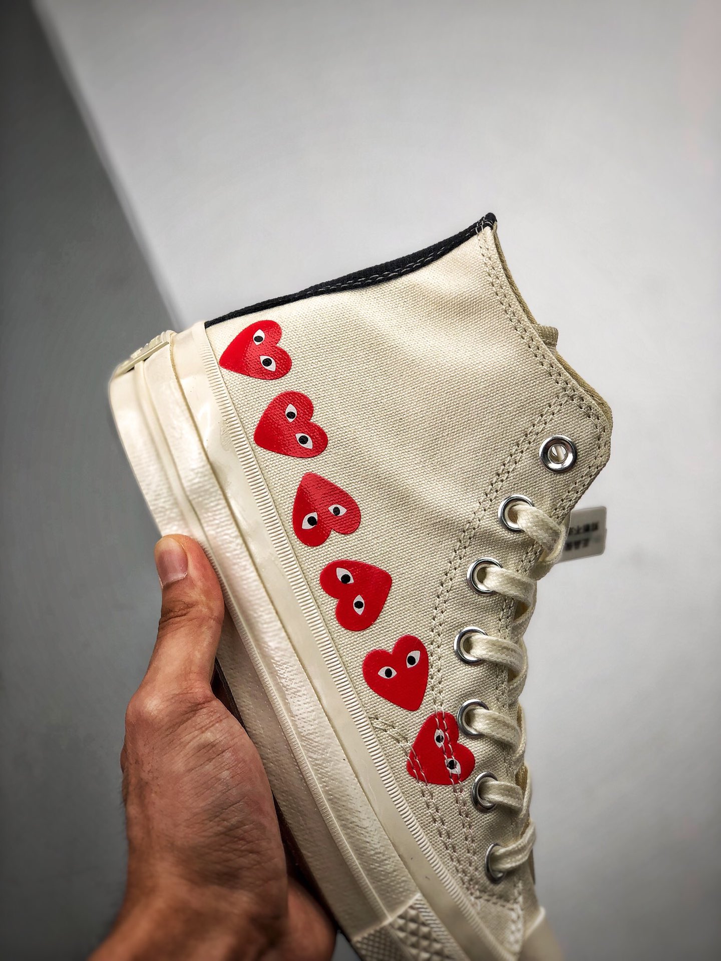 Converse Chuck Taylor All-Star 70s Hi Comme des Garcons Play Multi-Heart White - vstockx