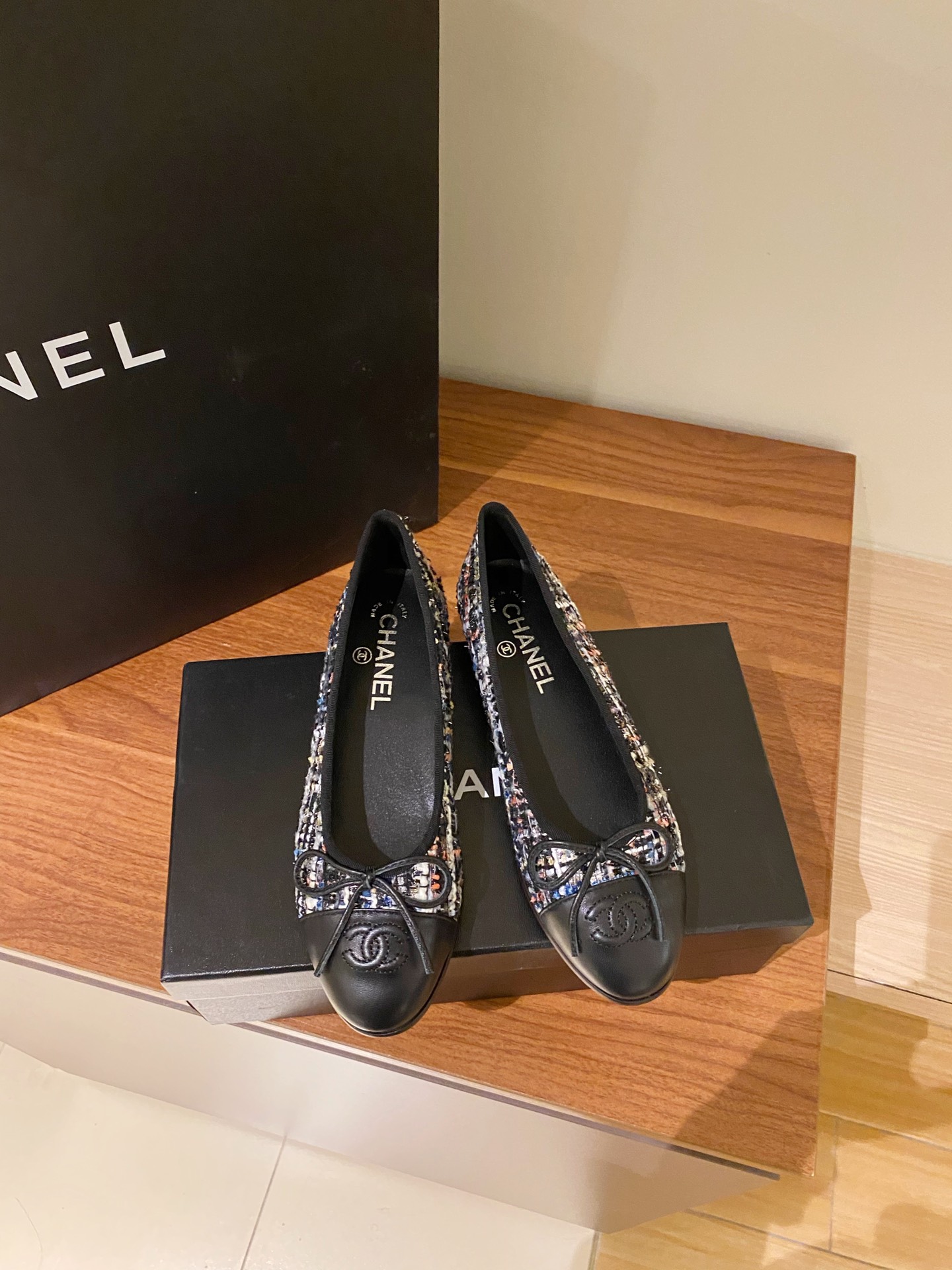 Chanel Ballerinas Fabric & Grosgrain 30 - vstockx