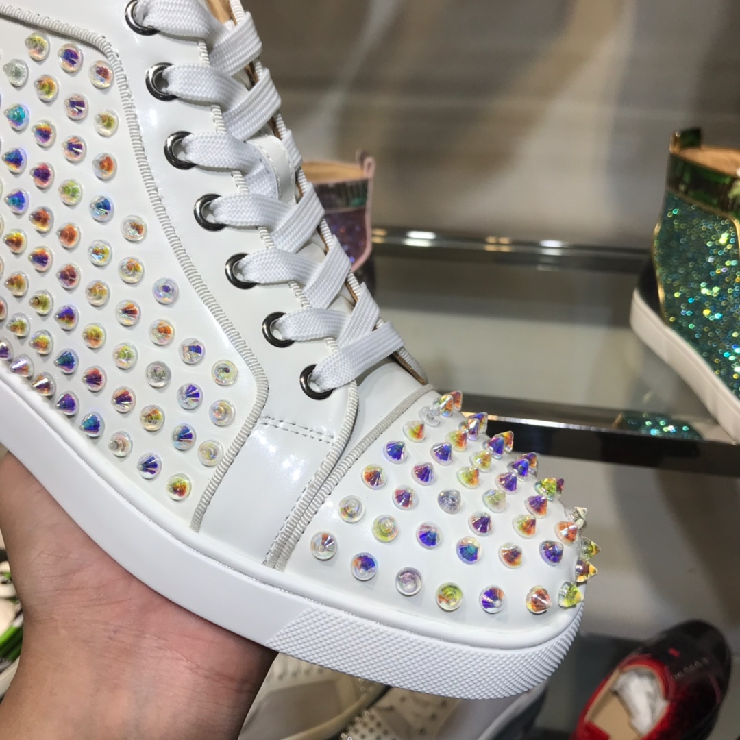Christian Louboutin Louis Junior Spikes Orlato Flat Sneakers 46 - vstockx