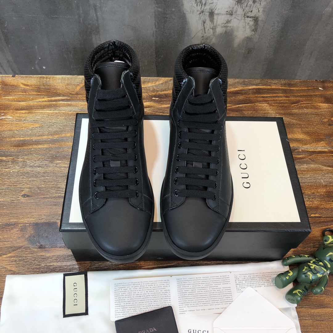 Gucci Ace High-Top GG Black - vstockx