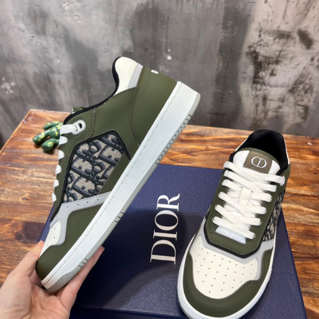 Dior B27 Low Olive Cream Beige Black Dior Oblique Jacquard - vstockx