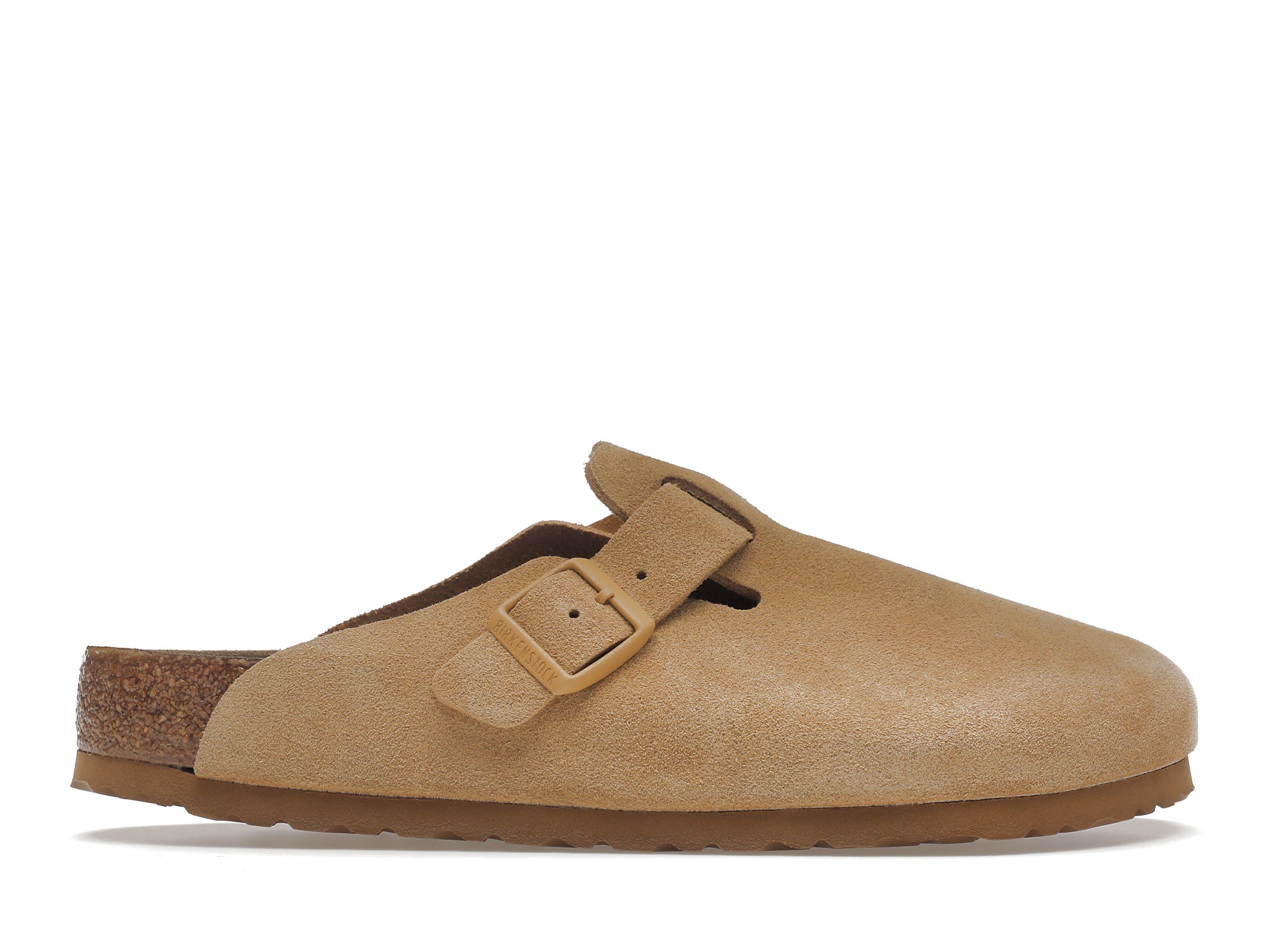 Birkenstock Boston Soft Footbed Suede Latte Cream - vstockx