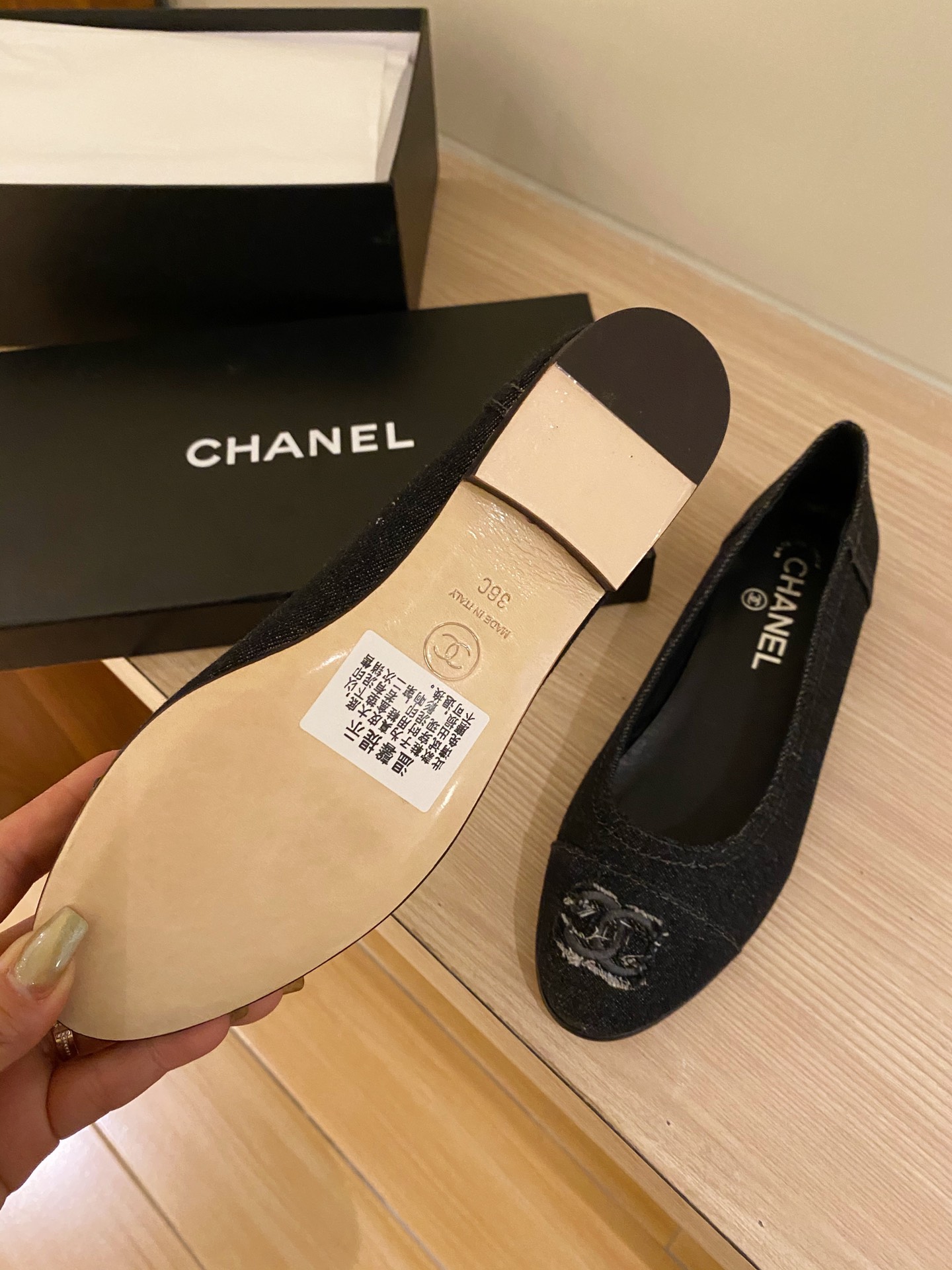 Chanel Ballerinas Fabric & Grosgrain 15 - vstockx