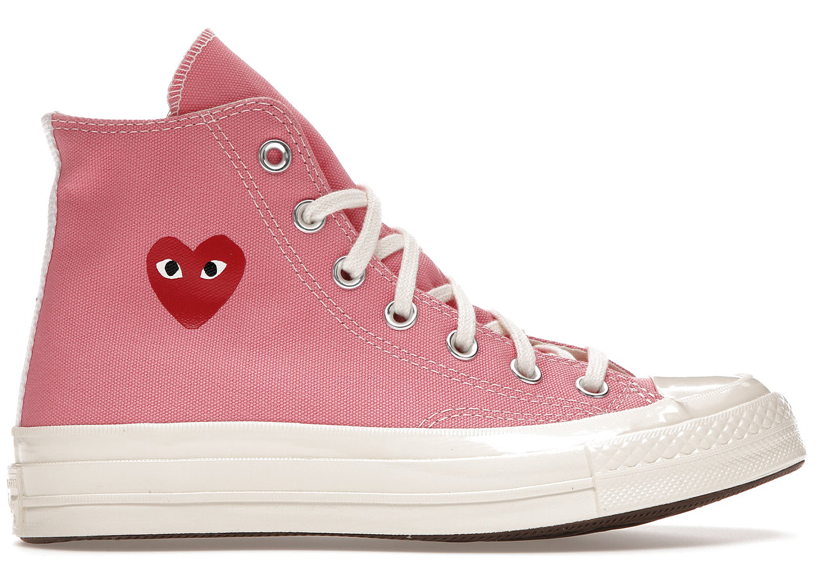 Converse Chuck Taylor All-Star 70s Hi Comme des Garcons Play Bright Pink - vstockx