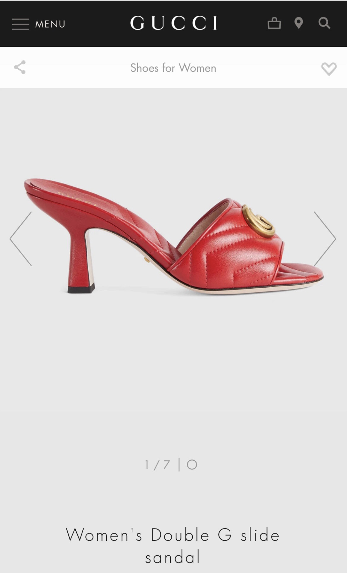 Gucci Women's Double G slide sandal WOMEN 7 - vstockx