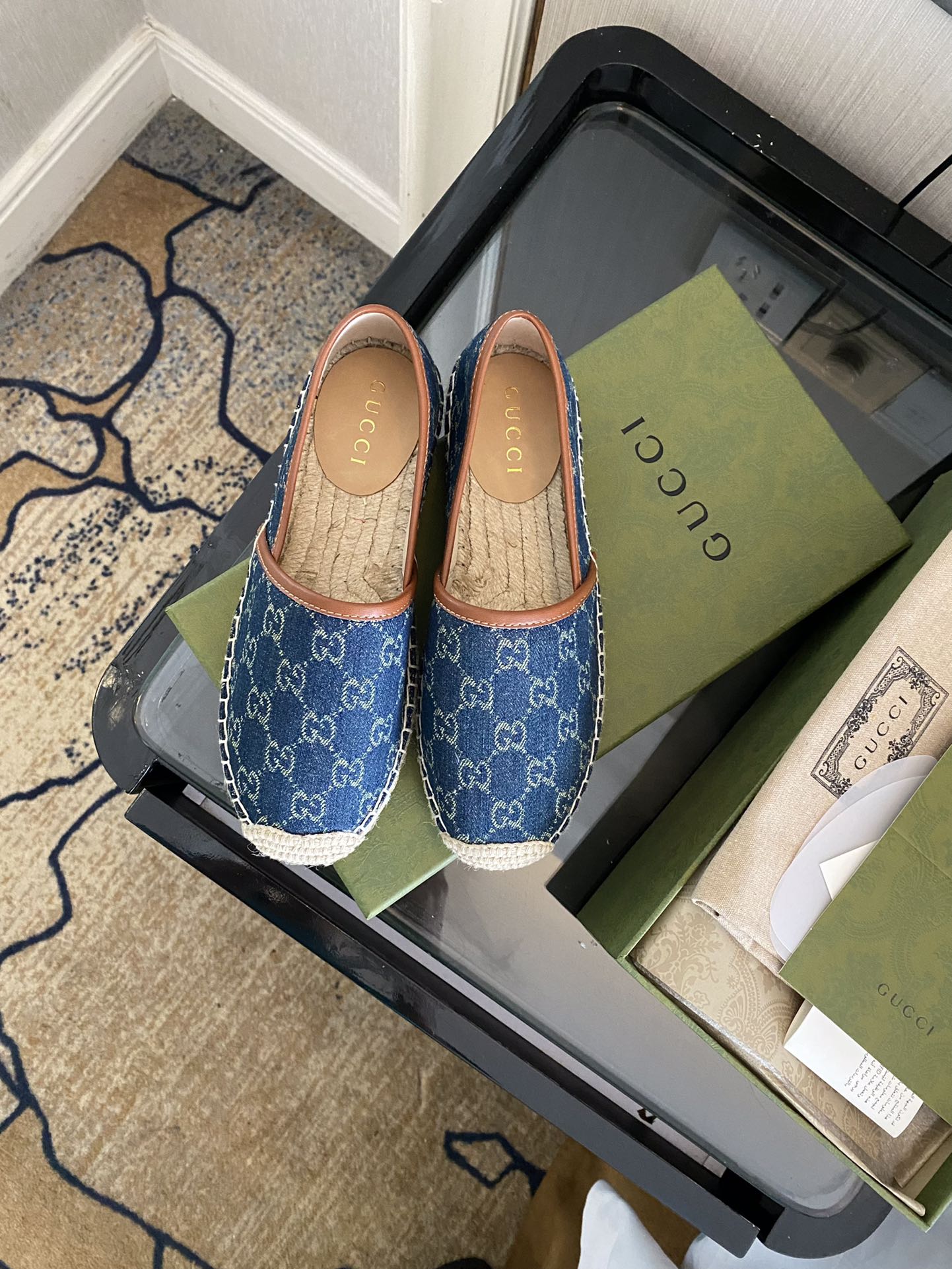 Gucci Leather espadrille with Double G WOMEN 2 - vstockx