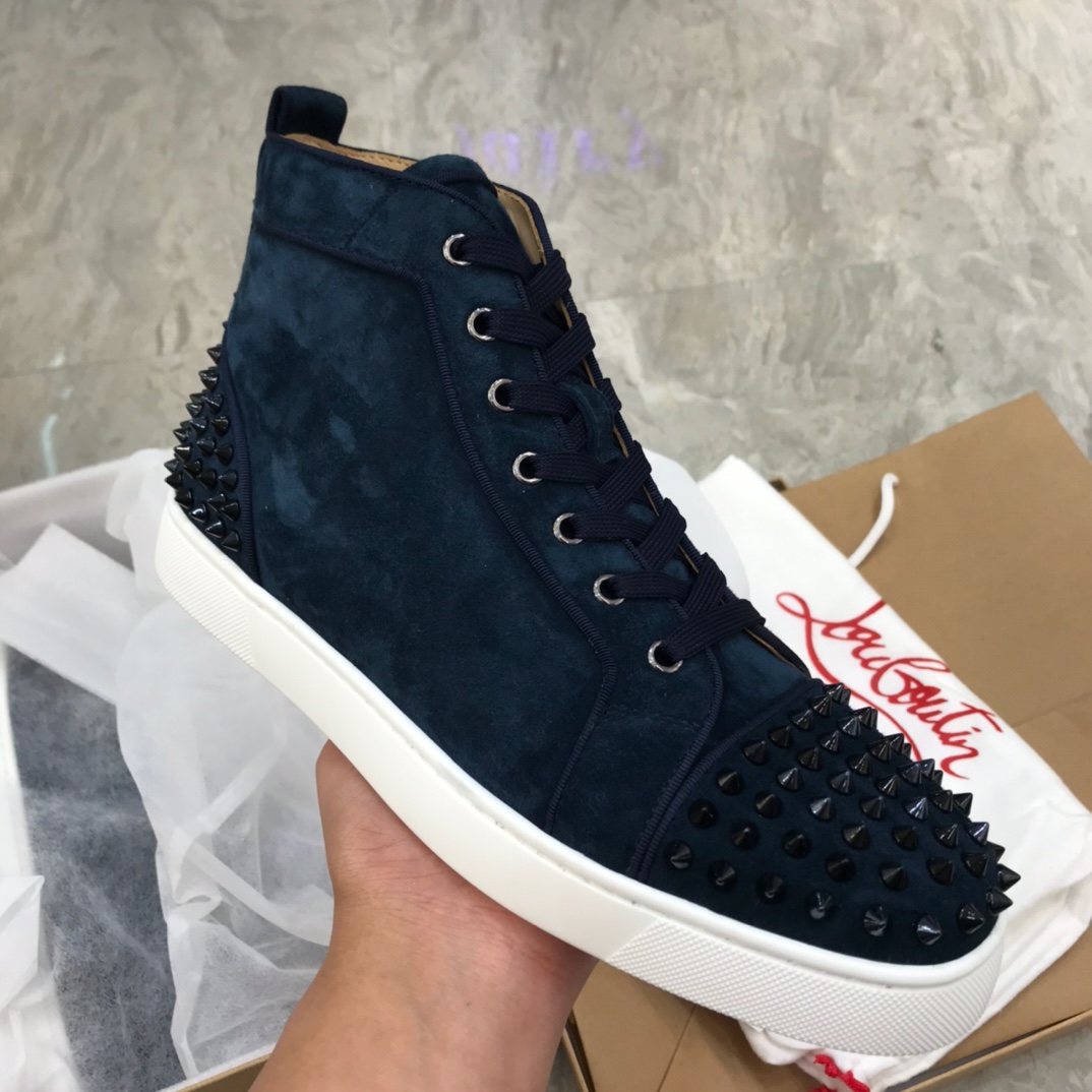 Christian Louboutin Louis Junior Spikes Orlato Flat Sneakers 39 - vstockx
