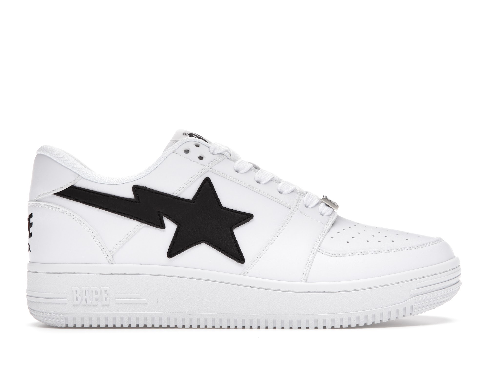 A Bathing Ape Bape Sta Low M1 White Black - vstockx