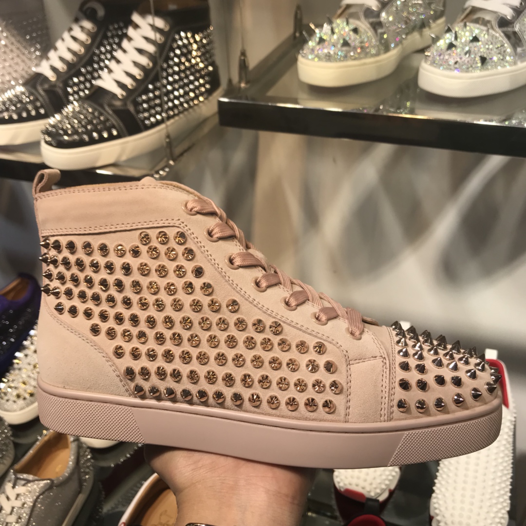 Christian Louboutin Louis Junior Spikes Orlato Flat Sneakers 34 - vstockx