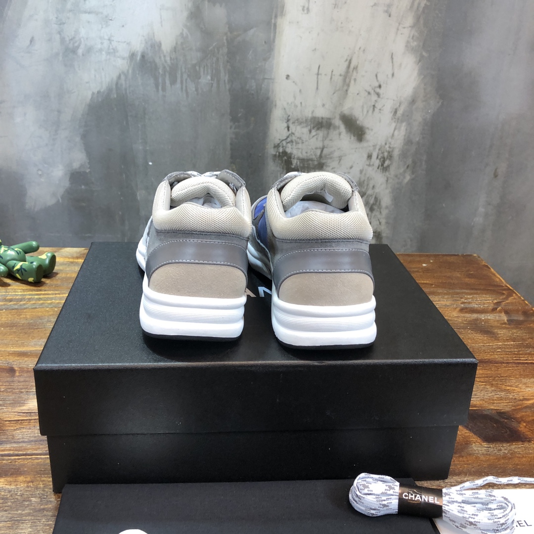 Chanel Fabric & Suede Calfskin Low Top Sneaker 44 - vstockx