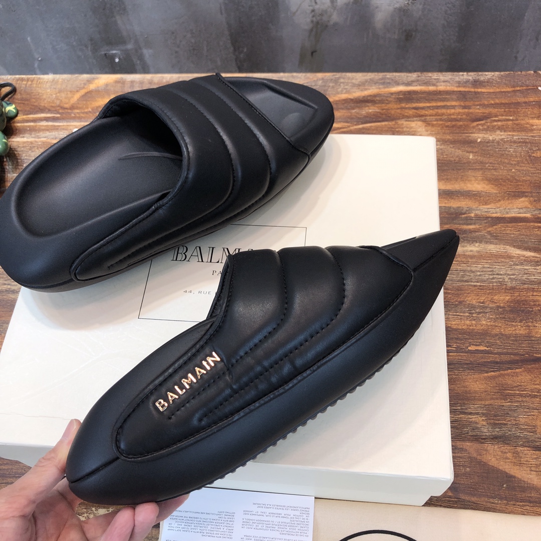 Balmain B-IT Mules Black - vstockx