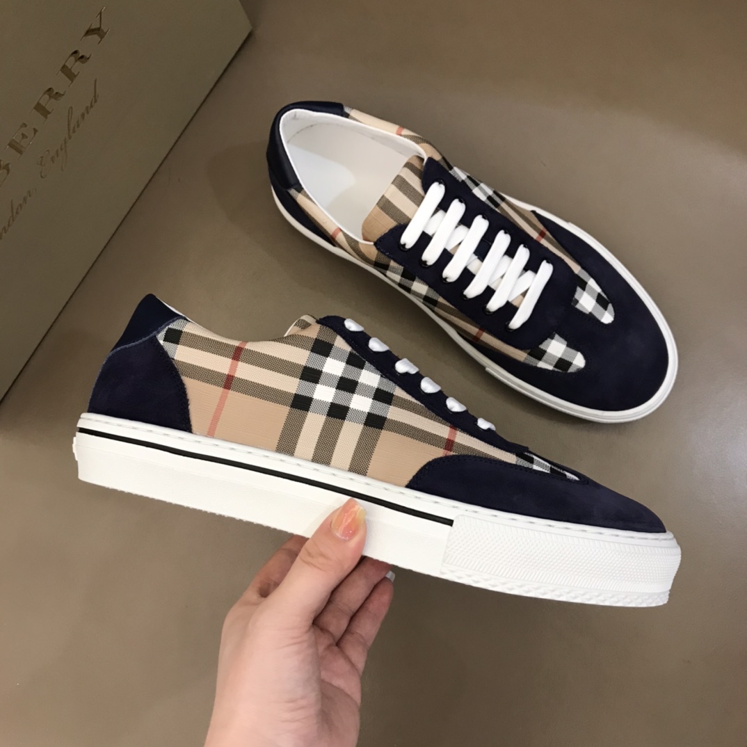 Burberry Perforated Check Sneaker 53 - vstockx