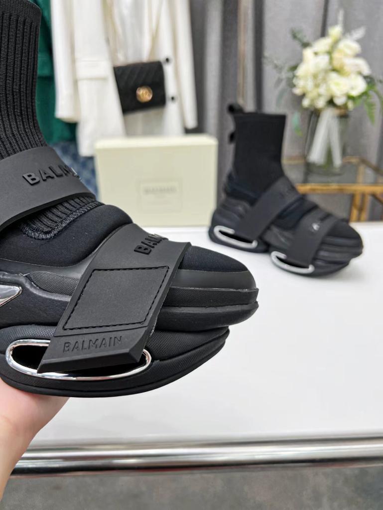 Balmain B-Bold High-Top Black - vstockx