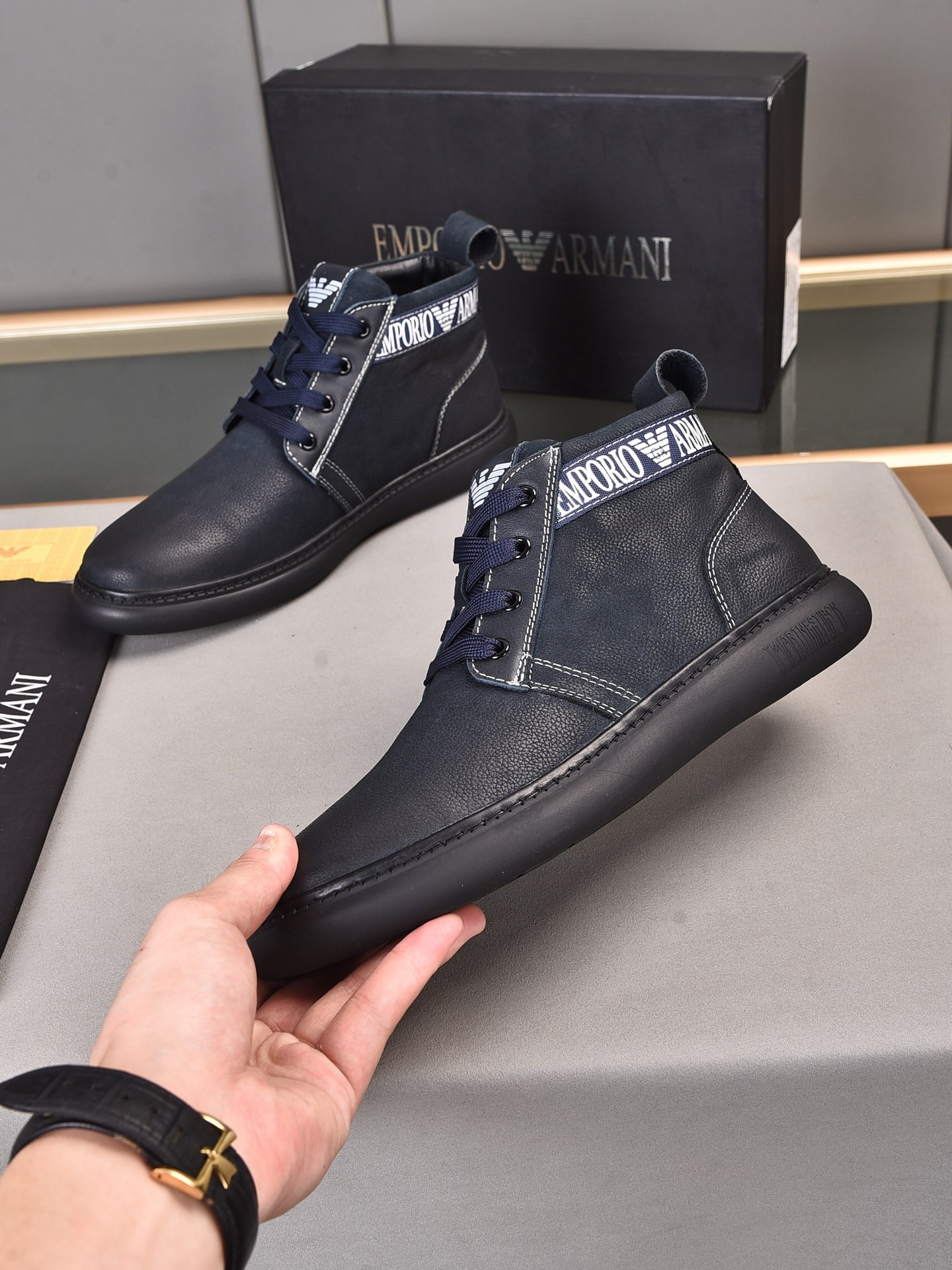 Armani High Top Sneaker 6 - vstockx