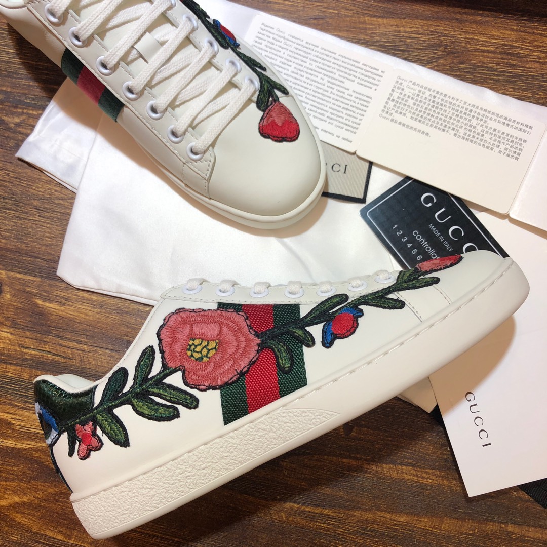 Gucci Ace embroidered sneaker 53 - vstockx