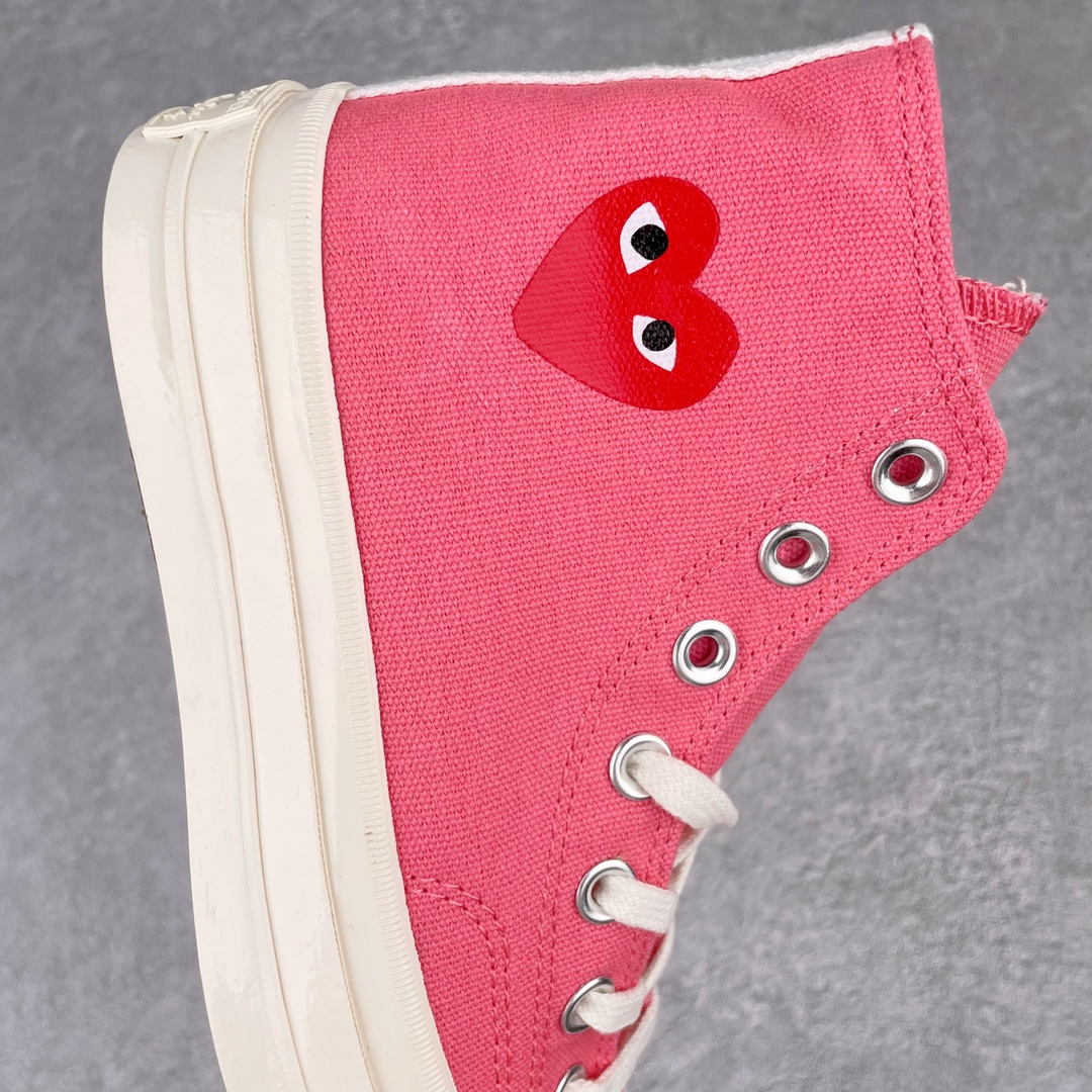 Converse Chuck Taylor All-Star 70s Hi Comme des Garcons Play Bright Pink - vstockx