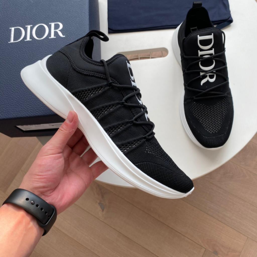 Dior B25 Runner Neoprene Black White - vstockx