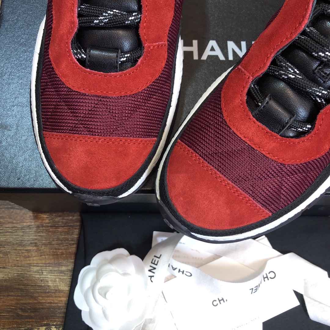 Chanel Fabric & Suede Calfskin Low Top Sneaker 23 - vstockx