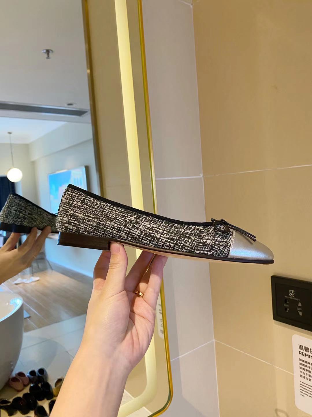 Chanel Ballerinas Fabric & Grosgrain 26 - vstockx