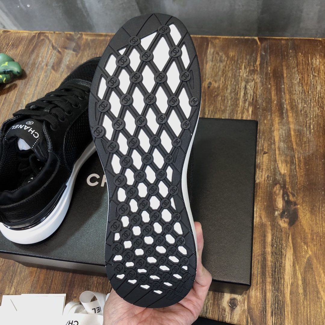 Chanel Fabric & Suede Calfskin Low Top Sneaker 38 - vstockx