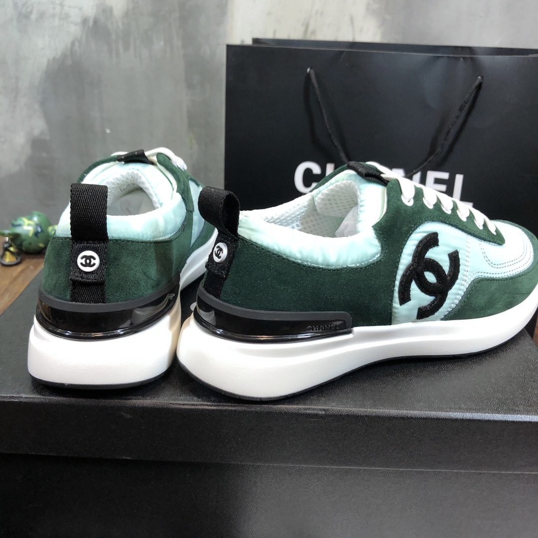Chanel Fabric & Suede Calfskin Low Top Sneaker 34 - vstockx