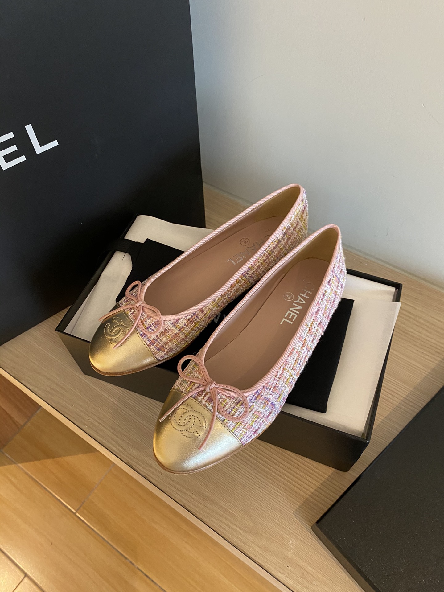 Chanel Ballerinas Fabric & Grosgrain 34 - vstockx