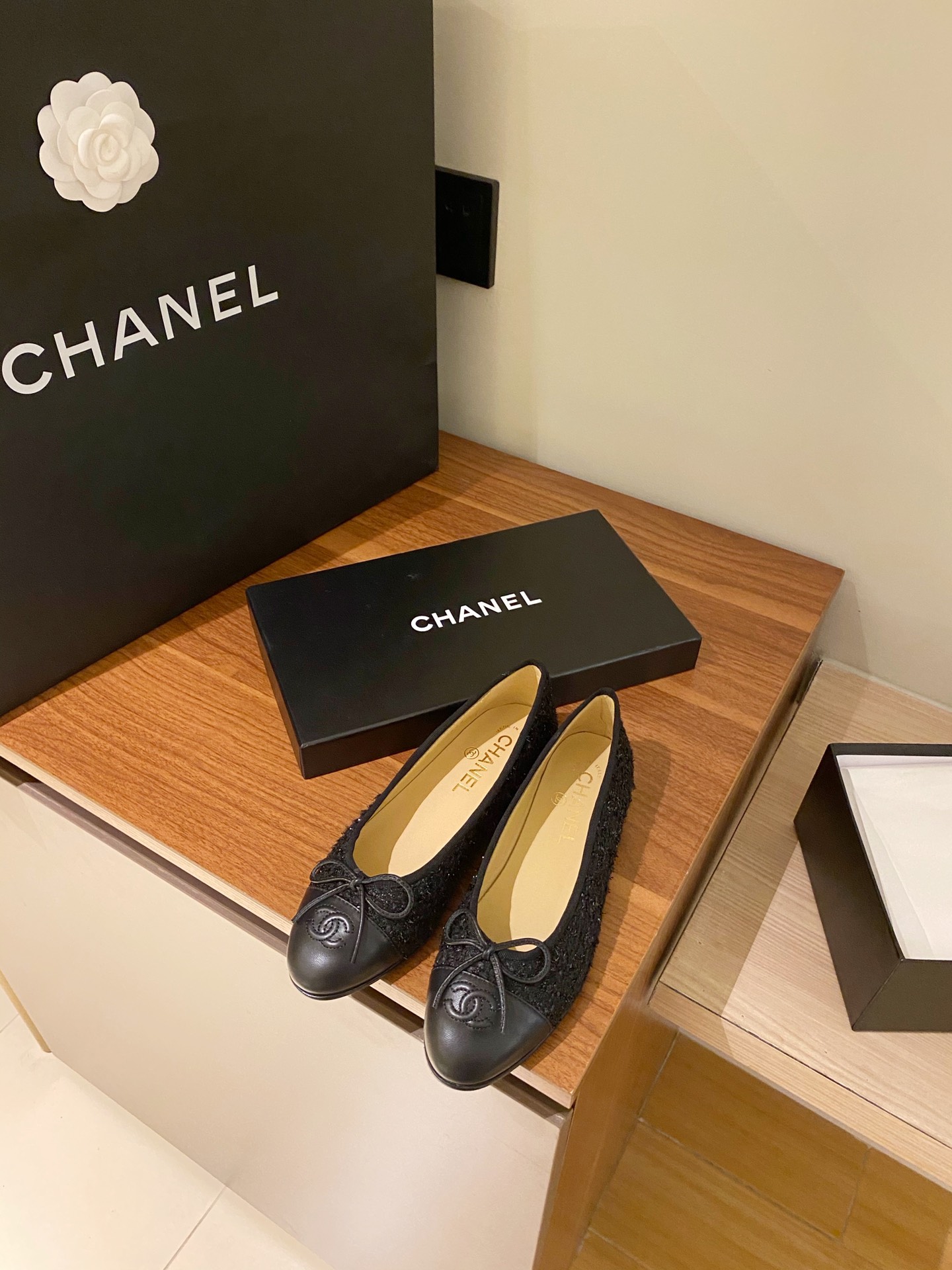 Chanel Ballerinas Fabric & Grosgrain 32 - vstockx