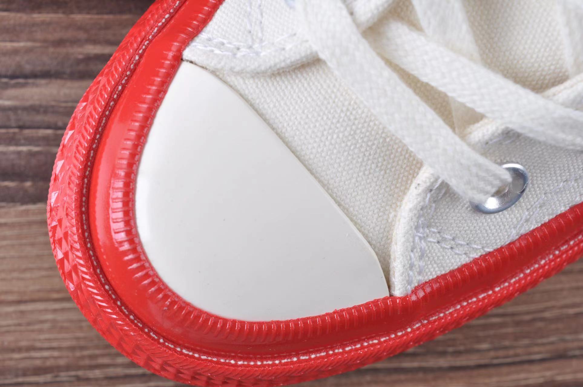 Converse Chuck Taylor All-Star 70 Hi Comme des Garcons PLAY Egret Red Midsole - vstockx