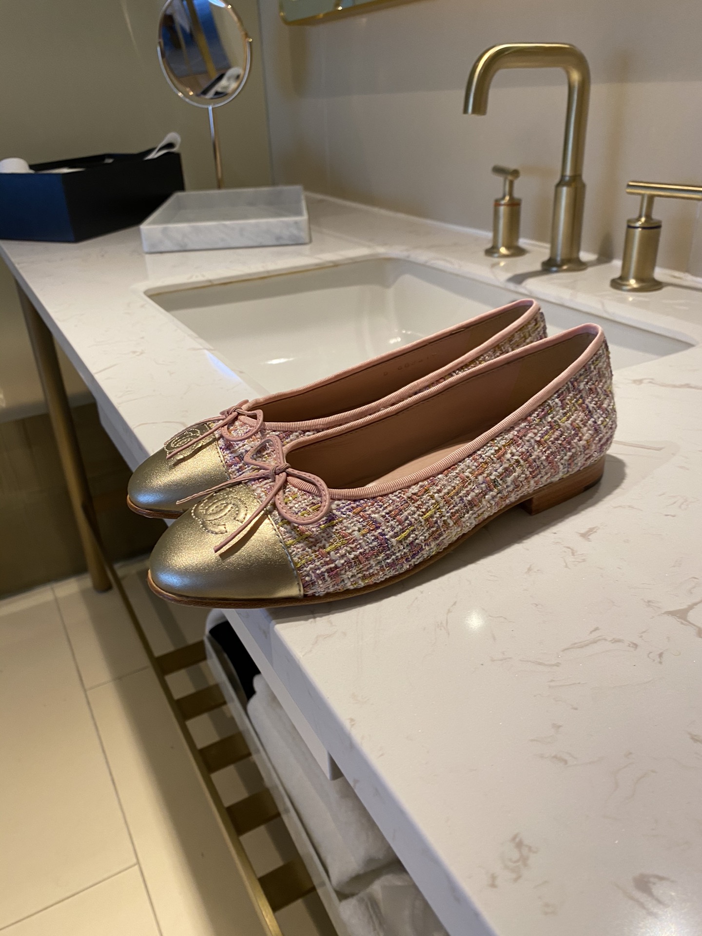 Chanel Ballerinas Fabric & Grosgrain 34 - vstockx