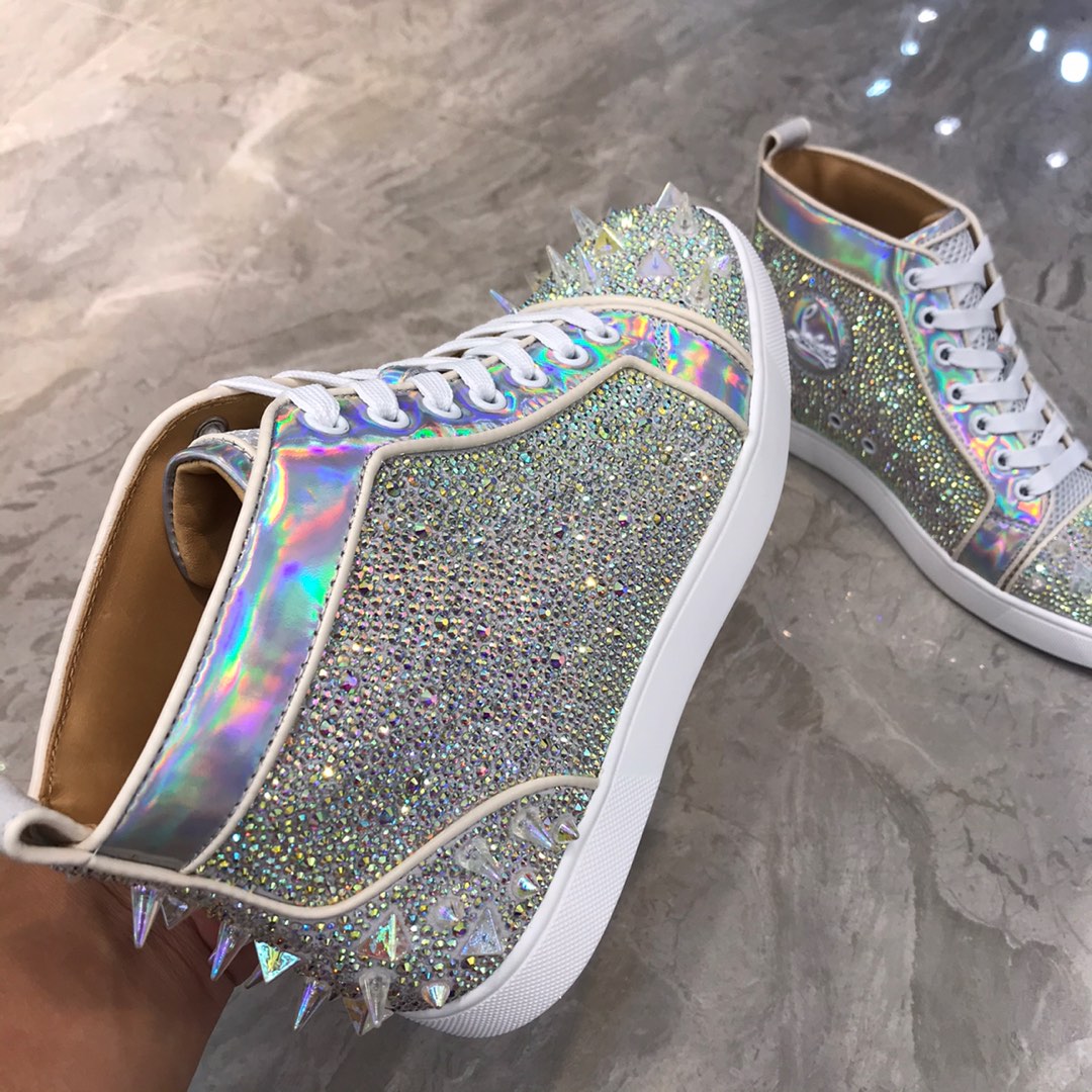 Christian Louboutin Louis Junior Spikes Orlato Flat Sneakers 29 - vstockx