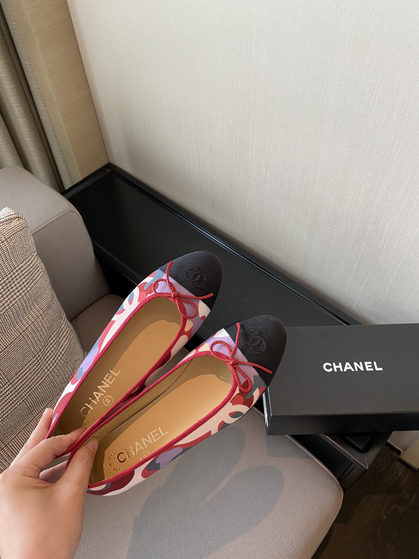Chanel Ballerinas Fabric & Grosgrain 41 - vstockx