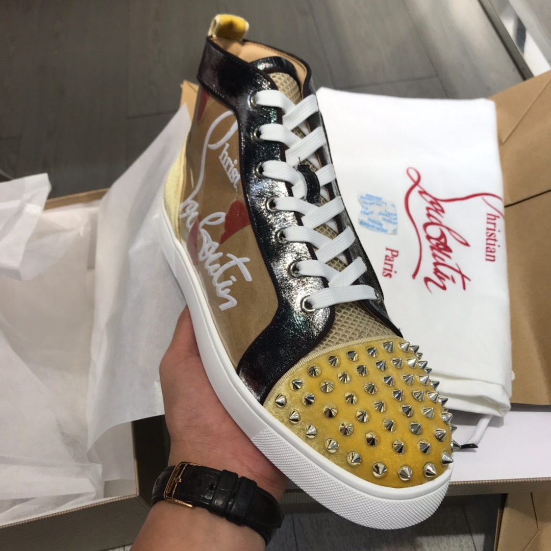 Christian Louboutin Louis Junior Spikes Orlato Flat Sneakers 33 - vstockx