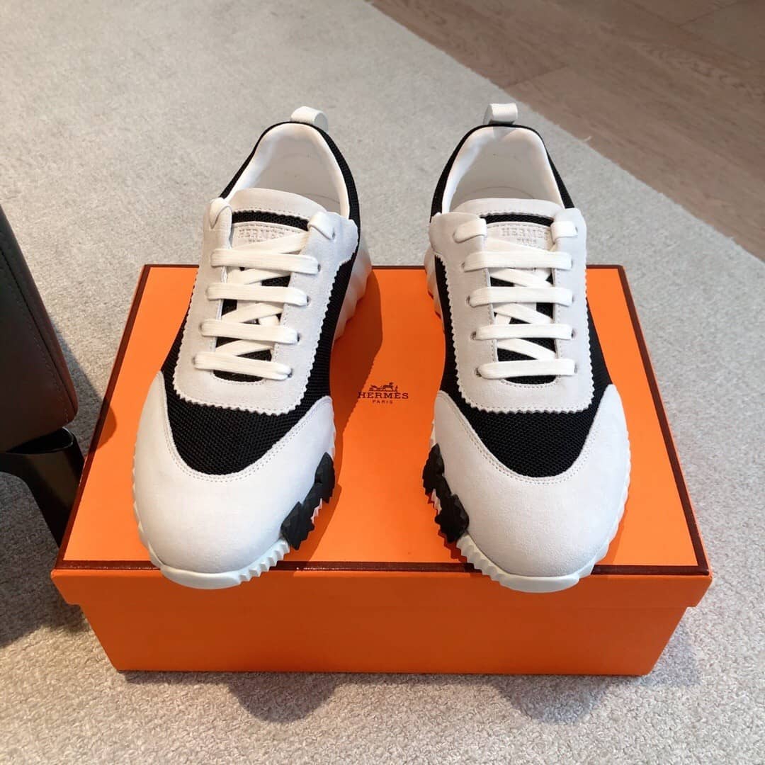 Hermes Bouncing sneaker Black White Orange - vstockx
