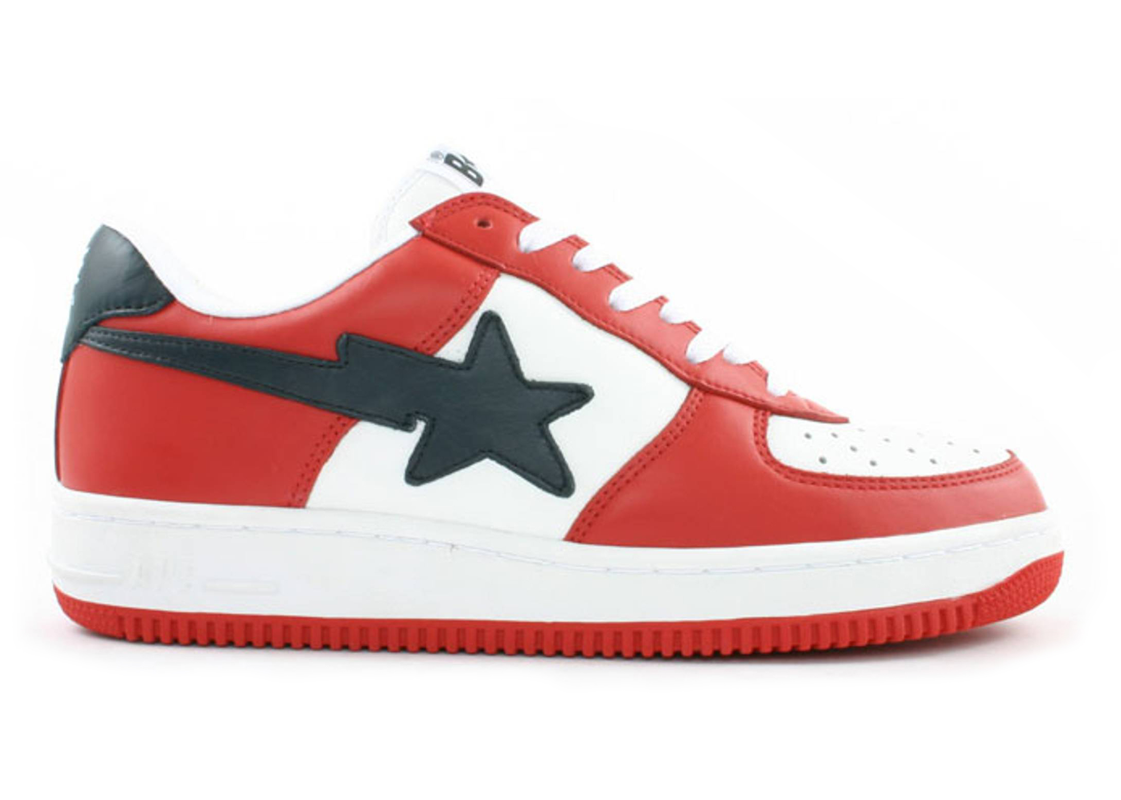 A Bathing Ape Bape Sta Low Red Navy - vstockx