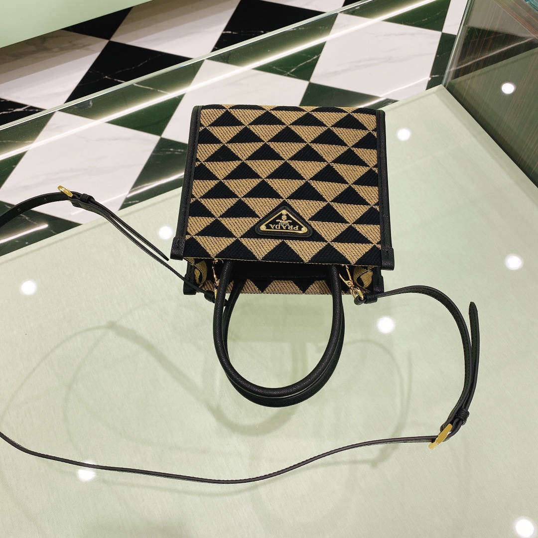 handbags prada 1BA355 size:19*6*17cm - vstockx