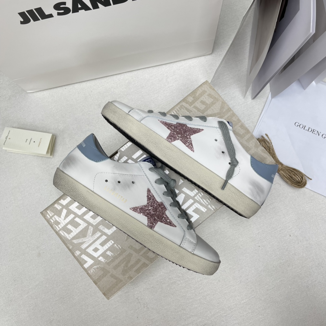 Golden Goose Superstar distressed-finish sneakers 31 - vstockx
