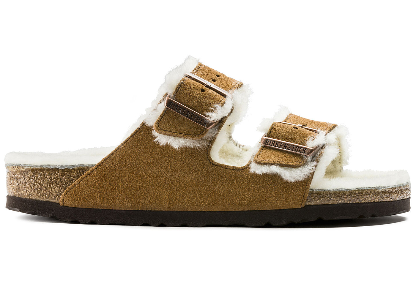 Birkenstock Arizona Shearling Suede Mink - vstockx