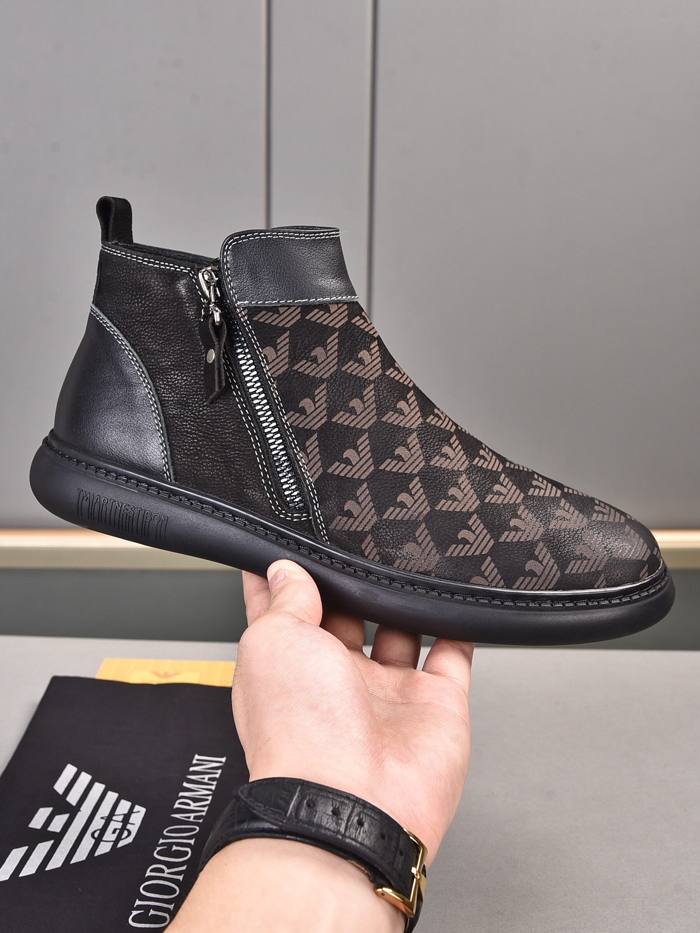 Armani High Top Sneaker 3 - vstockx