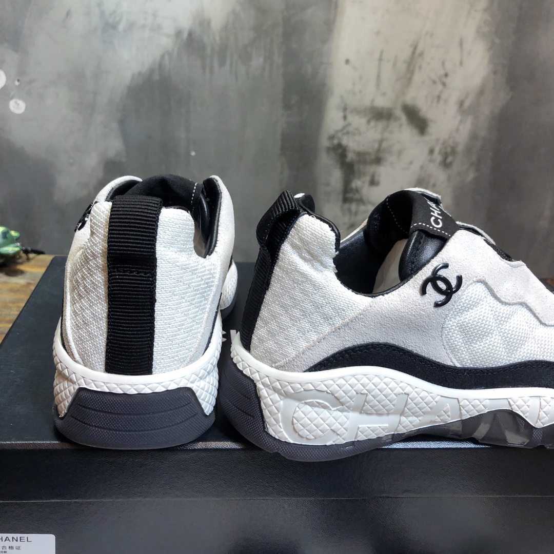 Chanel Fabric & Suede Calfskin Low Top Sneaker 24 - vstockx