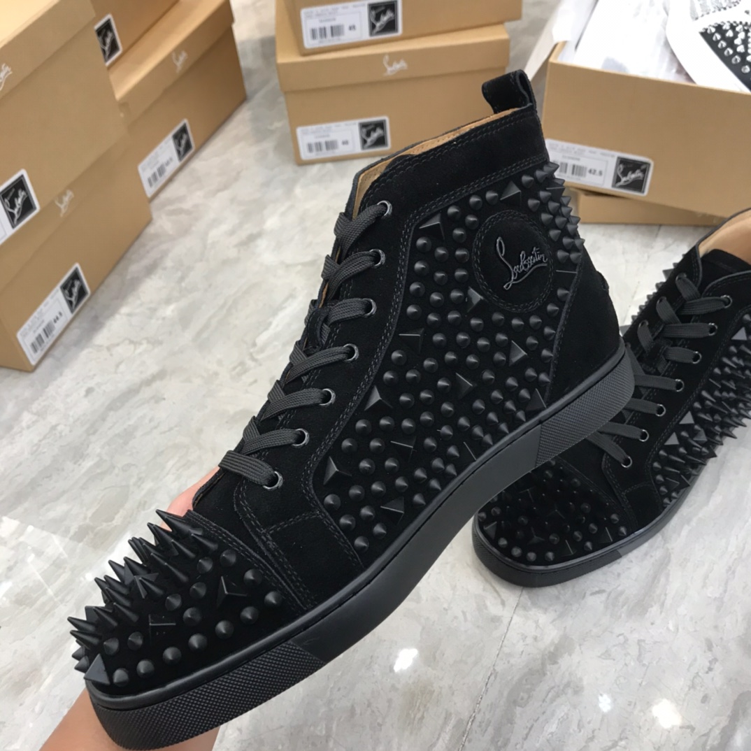 Christian Louboutin Louis Junior Spikes Orlato Flat Sneakers 44 - vstockx