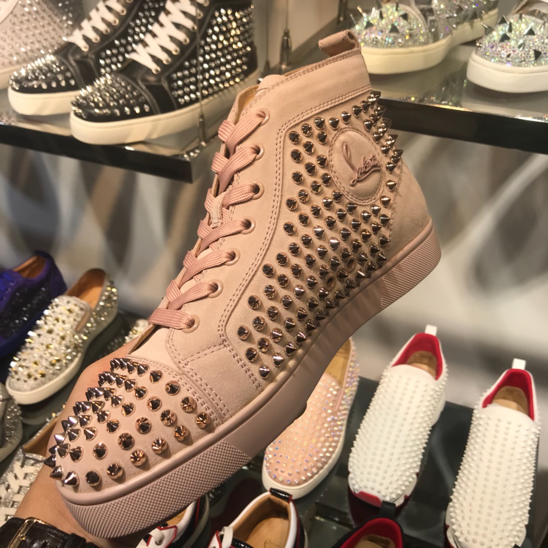 Christian Louboutin Louis Junior Spikes Orlato Flat Sneakers 34 - vstockx