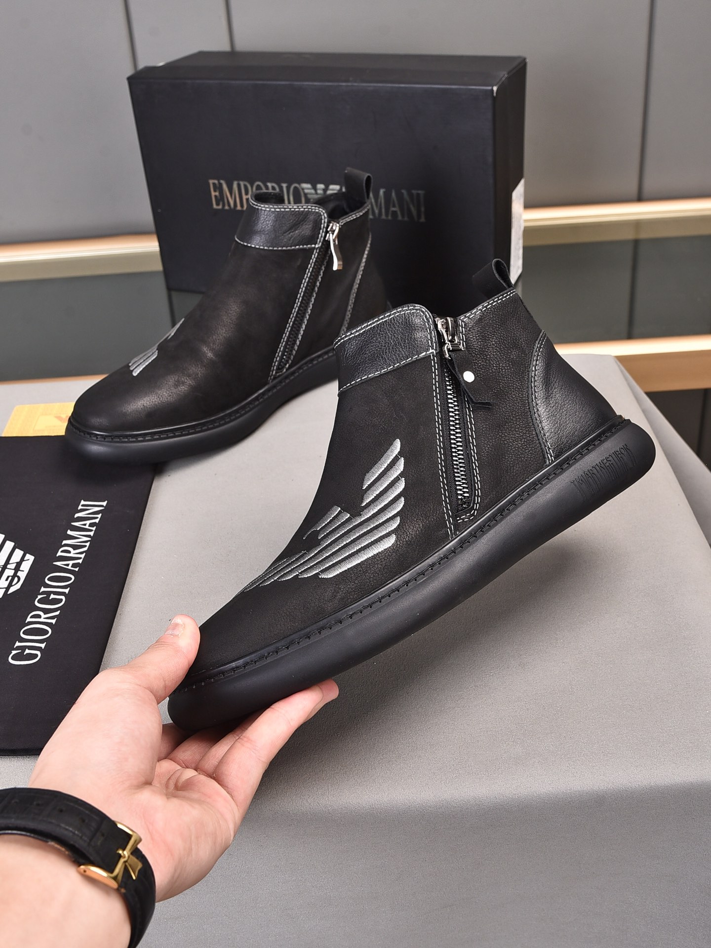 Armani High Top Sneaker 1 - vstockx