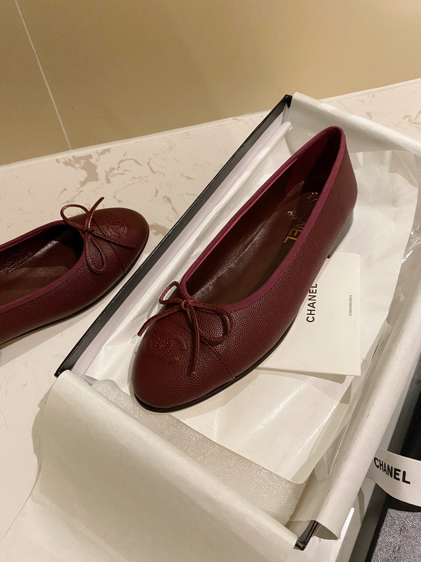 Chanel Ballerinas Fabric & Grosgrain 10 - vstockx