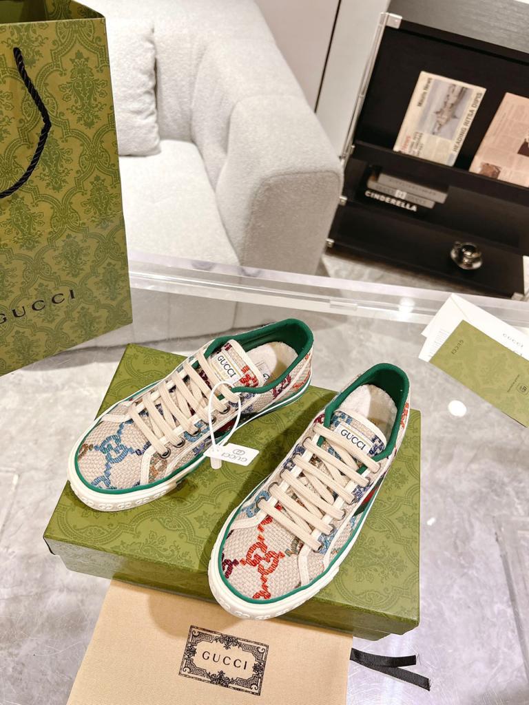 Gucci Tennis 1977 GG Logo White Multi - vstockx
