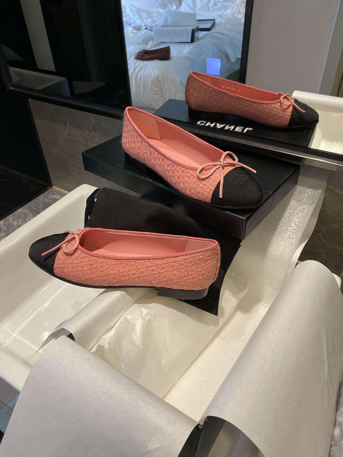 Chanel Ballerinas Fabric & Grosgrain 36 - vstockx