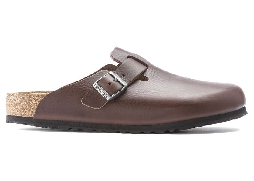 Birkenstock Boston Grip Leather Vintage Roast Brown - vstockx