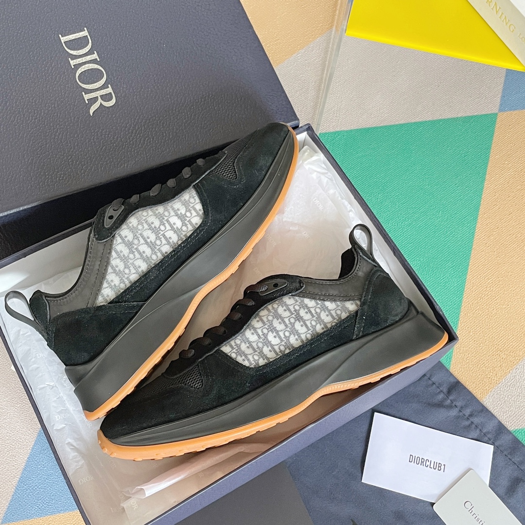 Dior B25 Runner Black Oblique Suede - vstockx