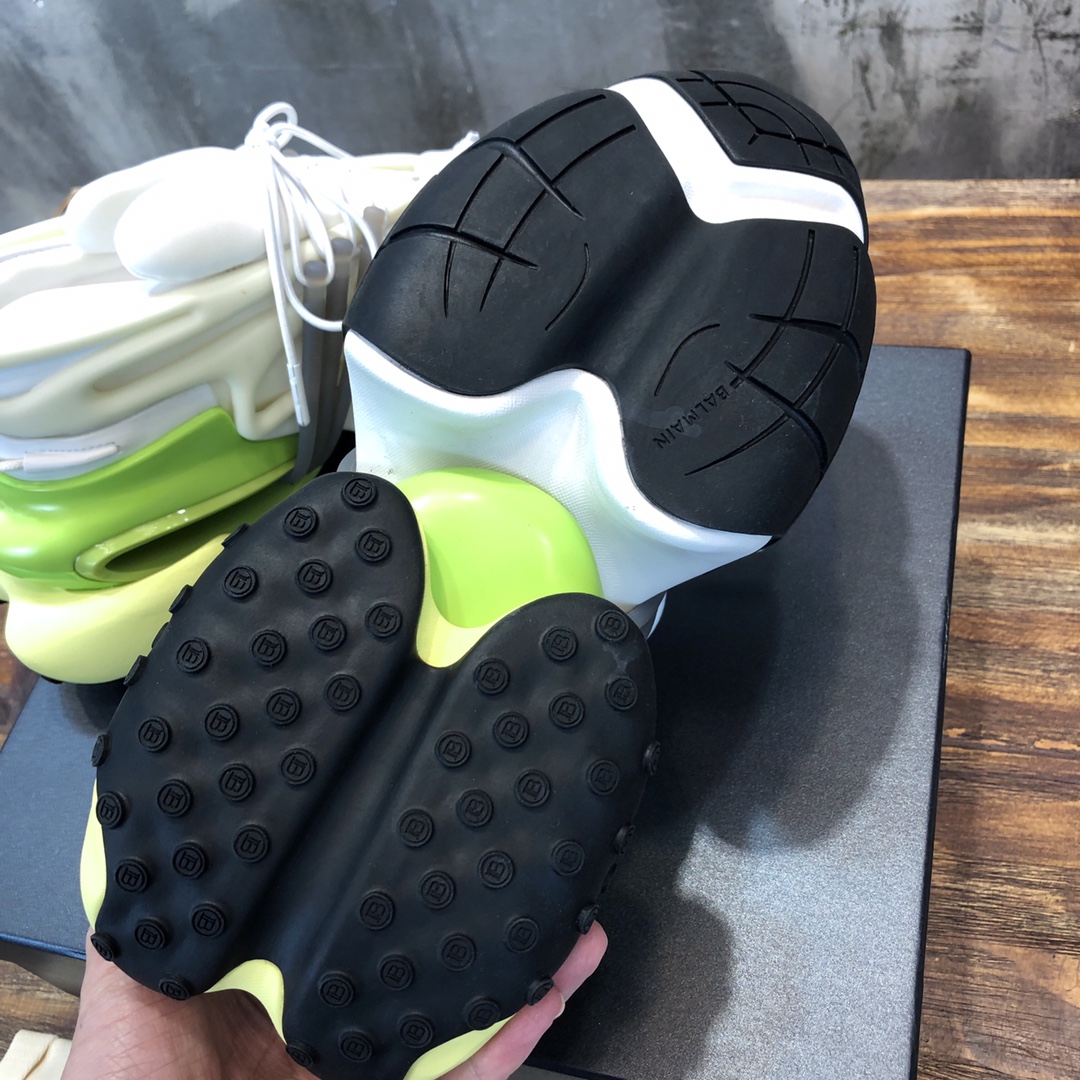 Balmain Unicorn Low-Top White Yellow - vstockx