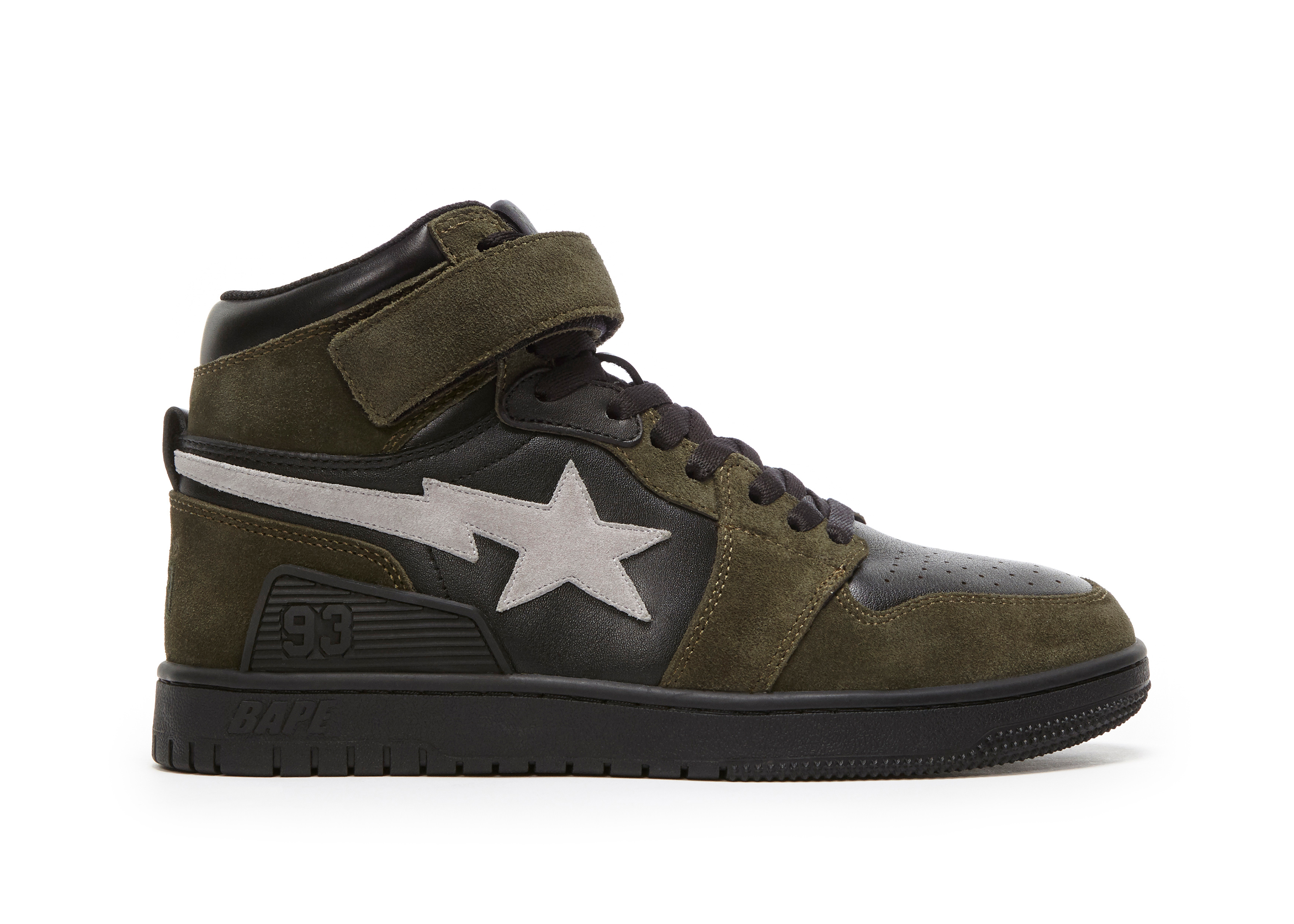 A Bathing Ape Block Sta Hi Dark Grey Light Grey - vstockx